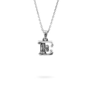 collana lettera E argento ellius gioielli