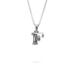 collana lettera F argento ellius gioielli