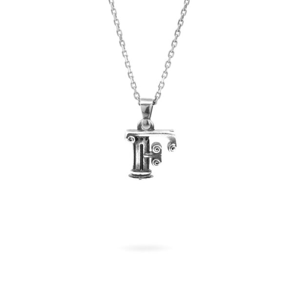 collana lettera F argento ellius gioielli