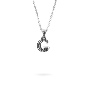collana lettera G argento ellius gioielli