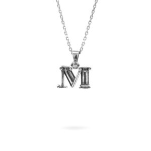 collana lettera M argento ellius gioielli