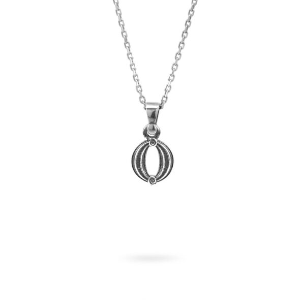 collana lettera O argento ellius gioielli