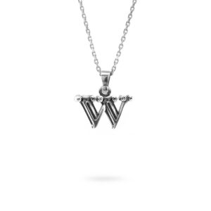 collana lettera W argento ellius gioielli