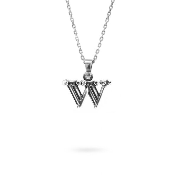 collana lettera W argento ellius gioielli