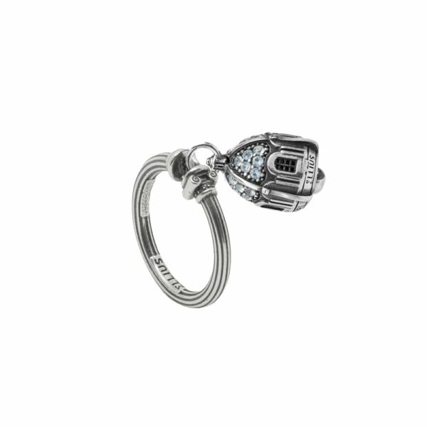 Anello Portafortuna Capri Pietre Celesti argento gioielli Ellius
