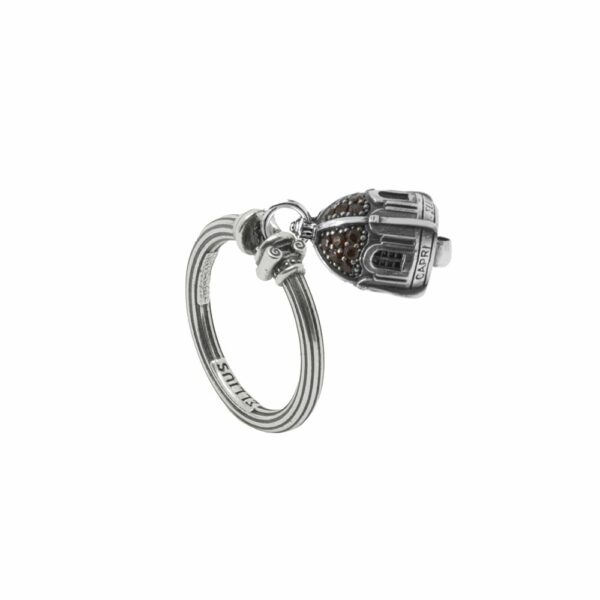 Anello Portafortuna Capri Pietre Fumè argento gioielli Ellius