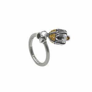Anello Portafortuna Capri Pietre Giallo argento gioielli Ellius