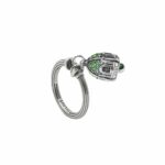 Anello Portafortuna Capri Pietre Verde argento gioielli Ellius