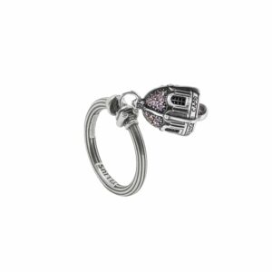 Anello Portafortuna Capri Pietre Viola argento gioielli Ellius