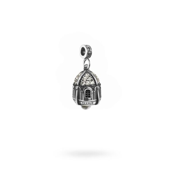 Charm Portafortuna Capri Pietre Bianche maglina gioielli argento Ellius