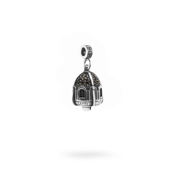 Charm Portafortuna Capri Pietre Fume maglina gioielli argento Ellius