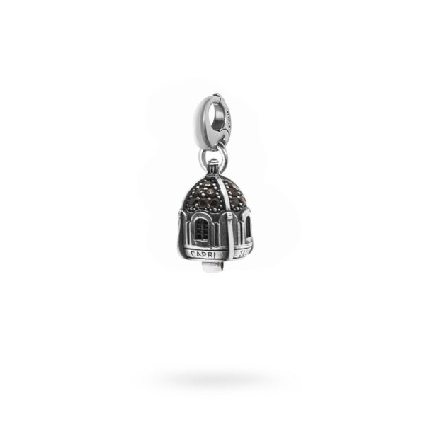 Charm Portafortuna Capri Pietre Fume moschettone gioielli argento Ellius