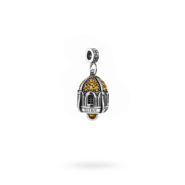 Charm Portafortuna Capri Pietre Gialle maglina gioielli argento Ellius
