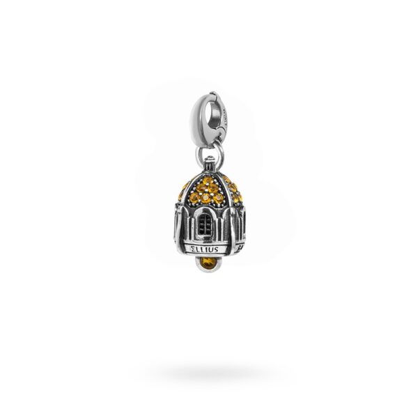 Charm Portafortuna Capri Pietre Gialle moschettone gioielli argento Ellius