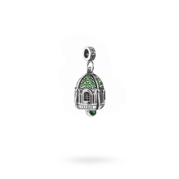 Charm Portafortuna Capri Pietre Verde maglina gioielli argento Ellius