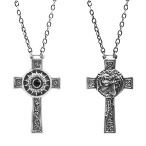 Collana Natività Croce Uomo gioielli argento Ellius Volto Gesu