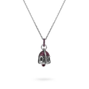 Collana Portafortuna Capri Fucsia donna Gioielli argento Ellius