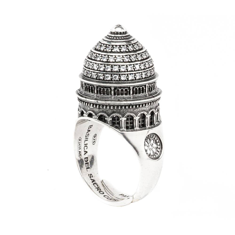 Anello Cupola Basilica Sacro Cuore Parigi gioielli argento Ellius