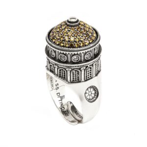 Anello Cupola Santuario Tindari Messina gioielli argento Ellius