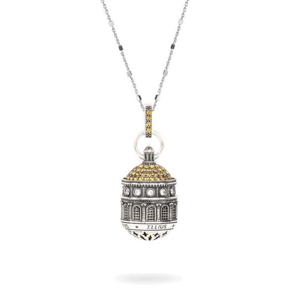 Collana Cupola Santuario Tindari Messina gioielli argento Ellius