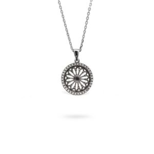 Collana Minimal Modena Rosone Duomo Santa Maria Assunta donna gioielli argento Ellius