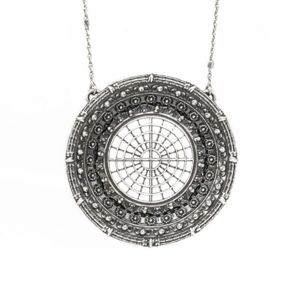 Collana Rosone Basilica Santa Croce Lecce gioielli argento Ellius