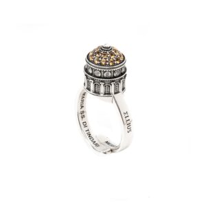 Anello Cupola Minimal Santuario Tindari Messina gioielli argento Ellius