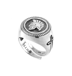 Anello Gladiatore tondo gioielli argento Ellius