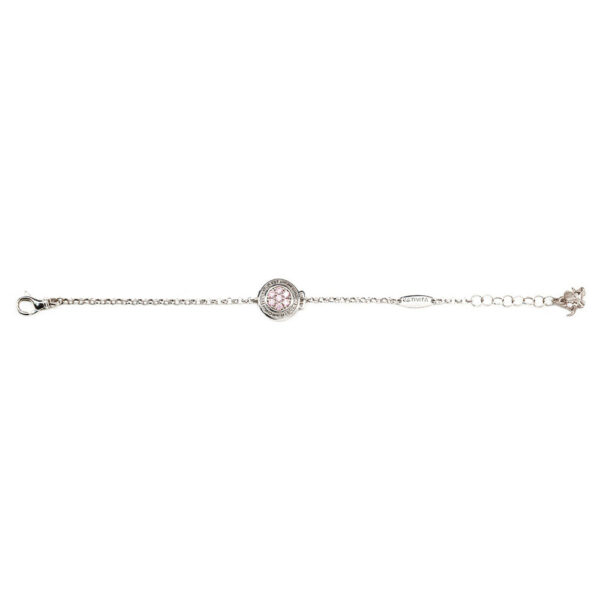 Bracciale bambina Natività rodio pietre rosa gioielli argento Ellius