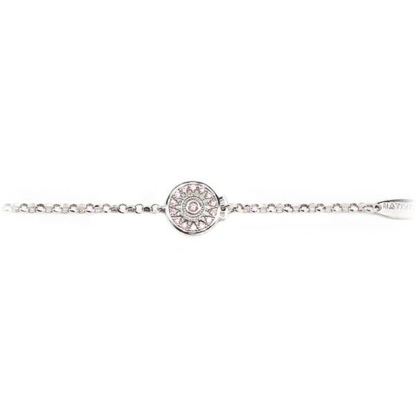 Bracciale bambina Natività rodio pietre rosa gioielli argento Ellius retro
