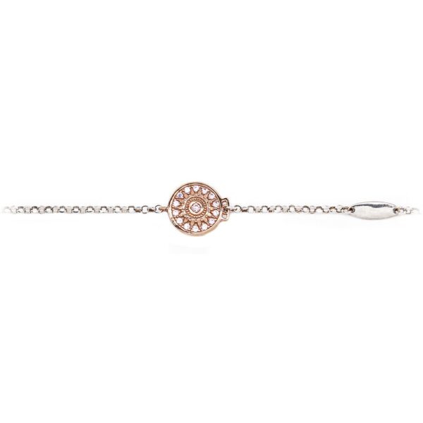 Bracciale bambina Natività rose pietre rosa gioielli argento Ellius retro