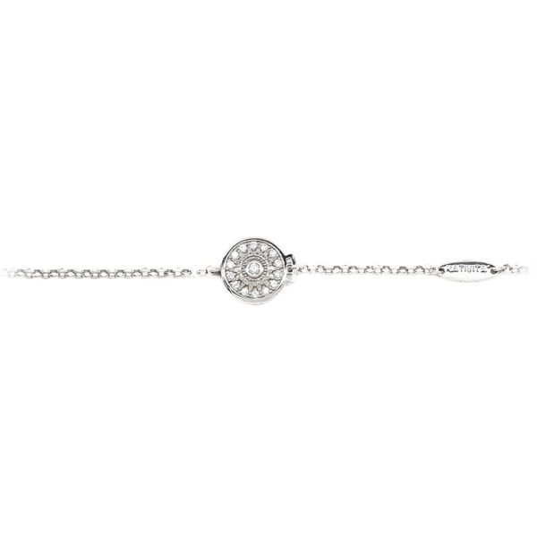 Bracciale bambino Natività rodio pietre bianche gioielli argento Ellius retro
