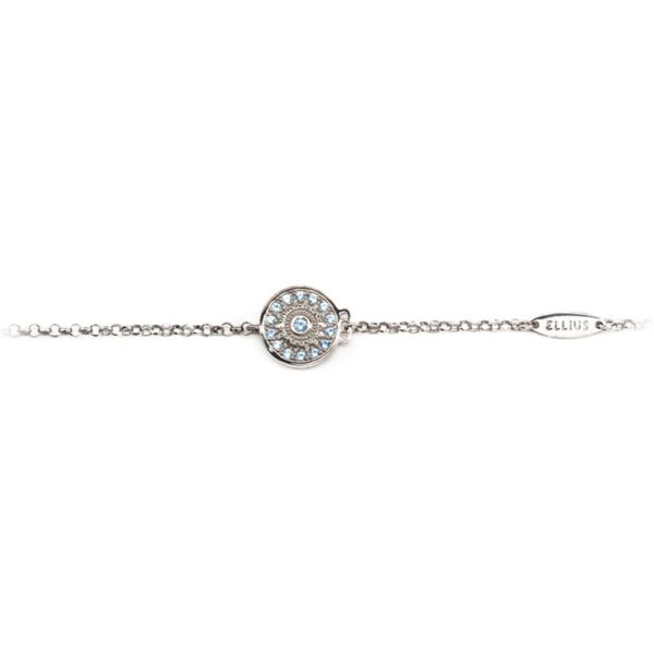 Bracciale bambino Natività rodio pietre celesti gioielli argento Ellius retro