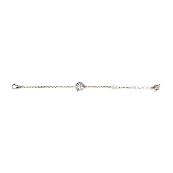 Bracciale neonata Natività rodio pietre rosa gioielli argento Ellius