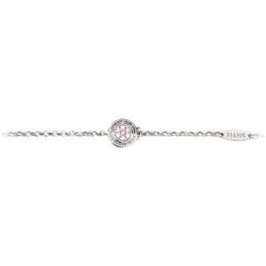 Bracciale neonata Natività rodio pietre rosa gioielli argento Ellius fronte
