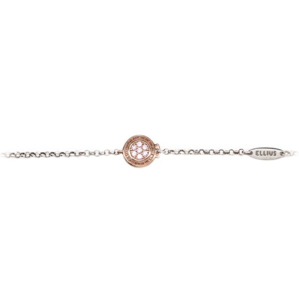 Bracciale neonata Natività rose pietre rosa gioielli argento fronte
