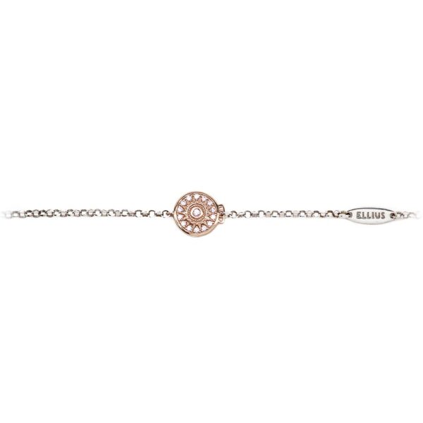Bracciale neonata Natività rose pietre rosa gioielli argento retro