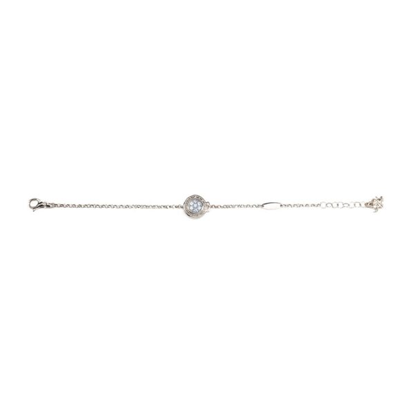 Bracciale neonato Natività rodio pietre celesti gioielli argento Ellius