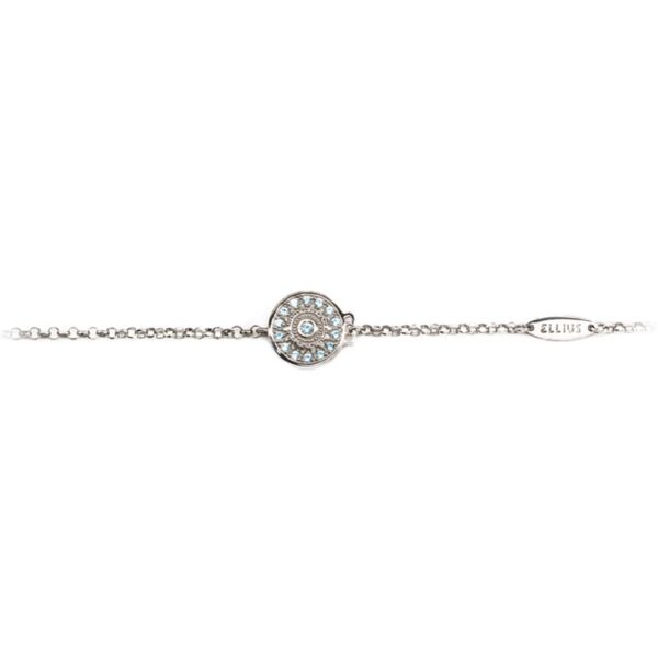Bracciale neonato Natività rodio pietre celesti gioielli argento Ellius retro