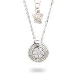 Collana Natività Bambina argento e pietre bianche gioielli Ellius