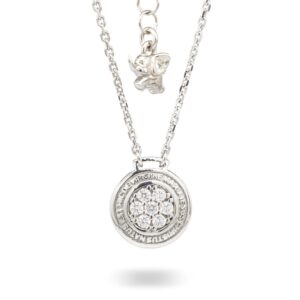 Collana Natività Bambina argento e pietre bianche gioielli Ellius