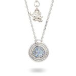 Collana Natività Bambino argento e pietre azzurre gioielli Ellius
