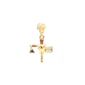 Charm buratto giostra saracino argento dorato