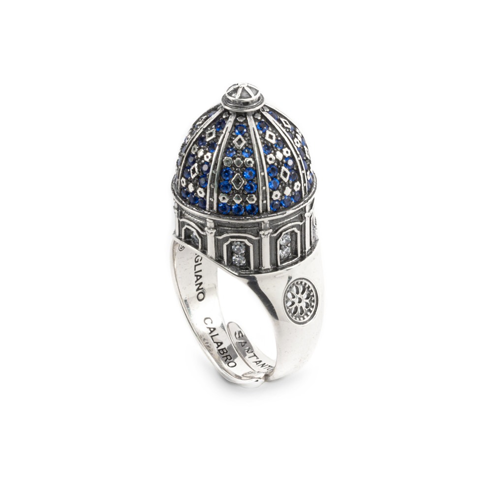 Anello Cupola Sant'Antonio Corigliano Cosenza gioielli argento Ellius