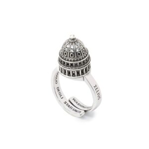 Anello Cupola Minimal campidoglio di Washington argento ellius