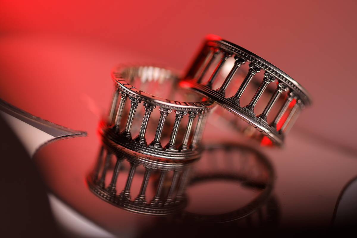 Anello Tempio Romano uomo e donna gioiello argento Ellius