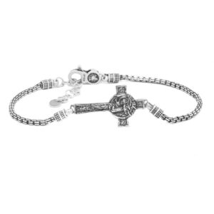 Bracciale Natività Croce Volto Uomo gioielli argento Ellius