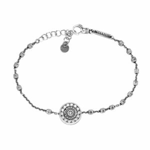 Bracciale Rosario Natività Stella Pietre bianche Donna Ellius Argento