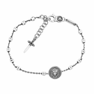 Bracciale Rosario Porta romana Leone Uomo gioielli argento Ellius