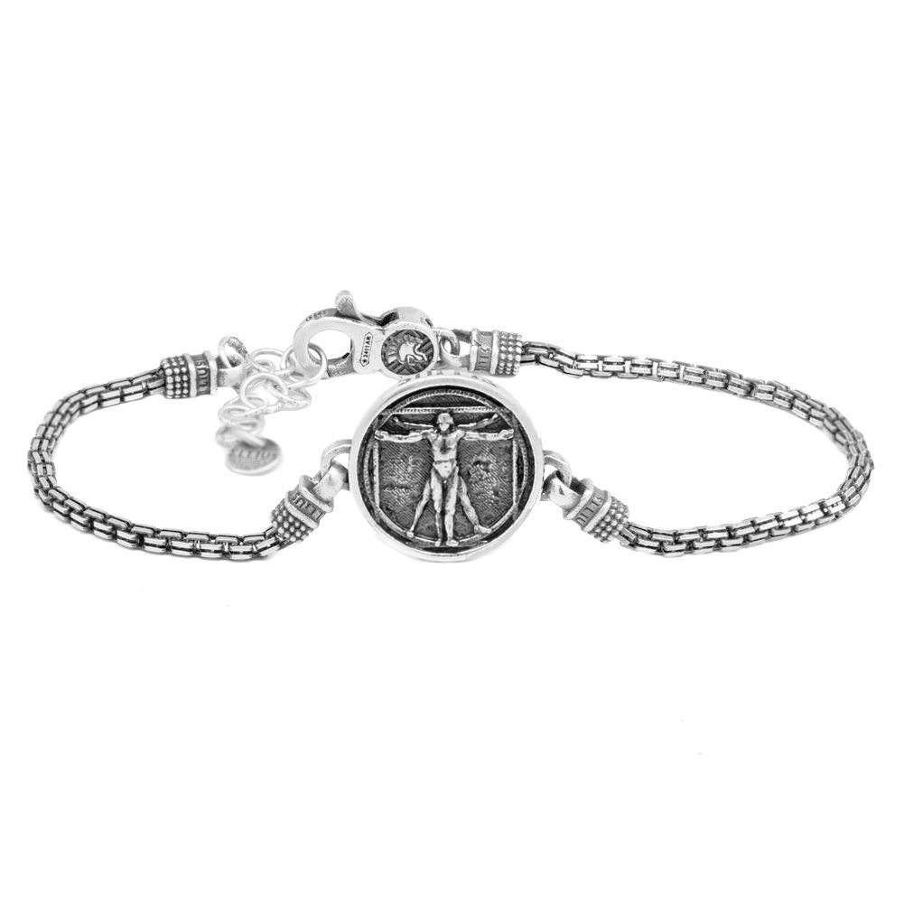 Bracciale Uomo Vitruviano Uomo gioielli argento Ellius